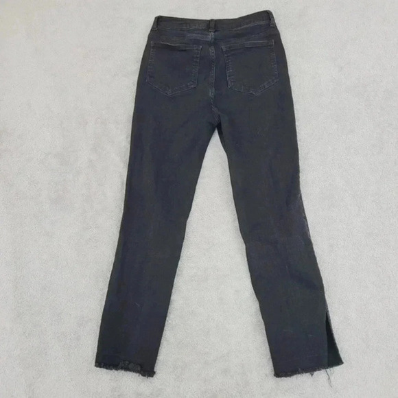 Boden Black Frayed Hem Women's Mid‎ Rise Jeans Size 4 , 28CT - Picture 2 of 11
